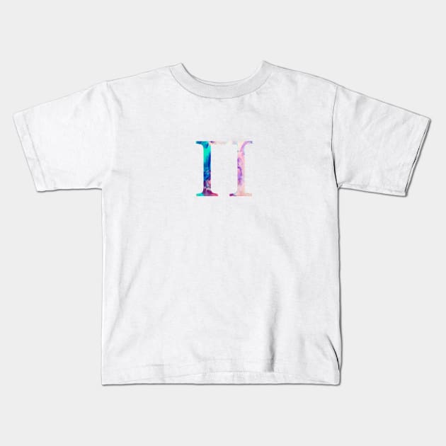 Rainbow Marble Pi Kids T-Shirt by AdventureFinder